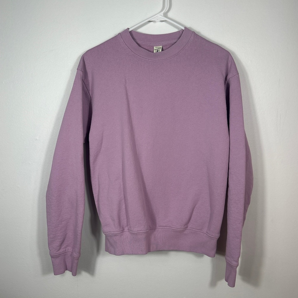 Sporty & Rich Sweatshirt Womens XS Purple Excellent Cotton Crewneck USA Made